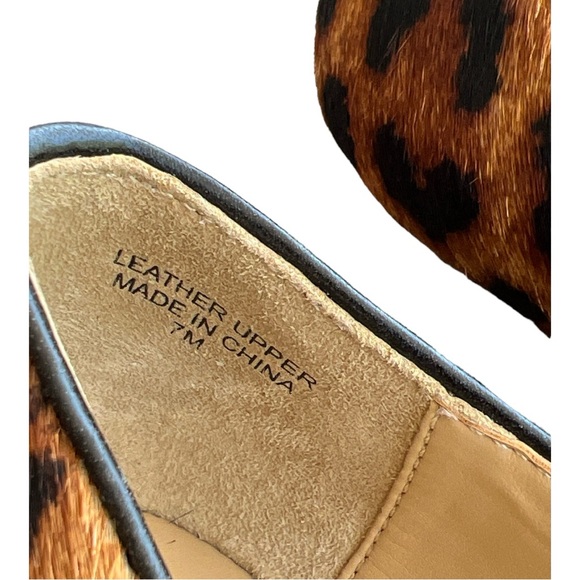 TALBOTS.FRANCESCA TASSEL TIE DRIVING MOCCASINS - LEOPARD CALF HAIR SiZE 7 - Picture 6 of 8